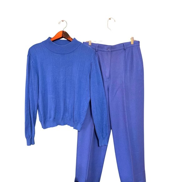Vintage wool pant and sweater set purple blue - Picture 11 of 11